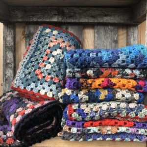Crochet Granny Square blanket, by Arne & Carlos, see decorative join.